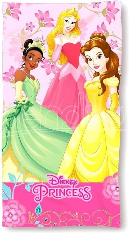 Disney Princess strandlaken - 140 x 70 cm. - Prinsessen handdoek - multi colour