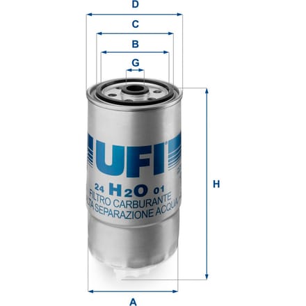 Brandstoffilter UFI 24.H2O.01