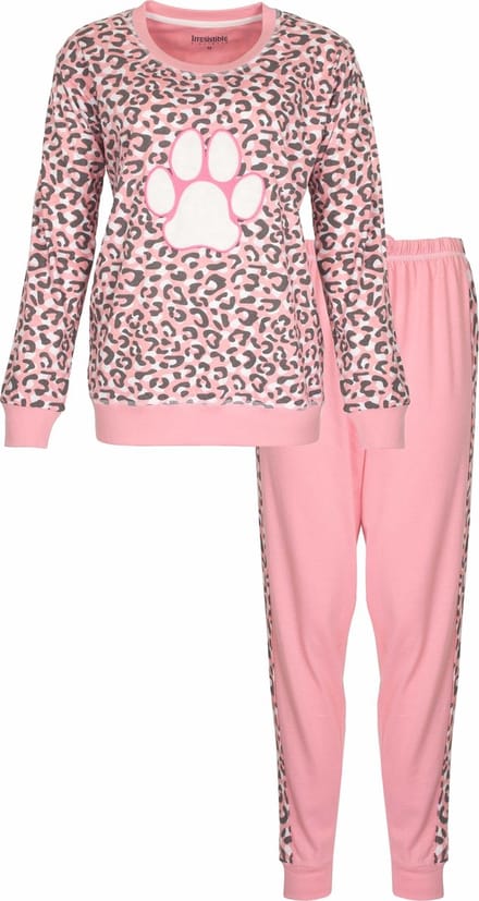 Irresistible Dames Pyjama - Katoen - Tijgerprint - Roze - Maat S