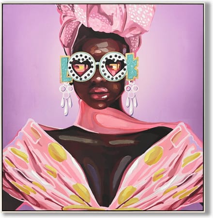 HomeBound by KY | Schilderij vrouw pink | wandpaneel