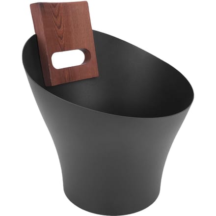 5L Aluminium Sauna Emmer met Lange Houten Handvat Schep Sauna Accessoires Kit voor SPA Douche Buiten Hete Bron black