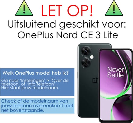 Screenprotector - Geschikt voor OnePlus Nord CE 3 Lite - Full Cover - Beschermglas - Gehard Glas - Tempered Glass - Screen Protector