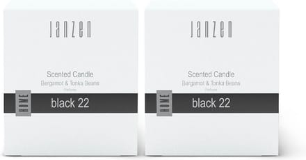 JANZEN Scented Candle Black 22 2-pack