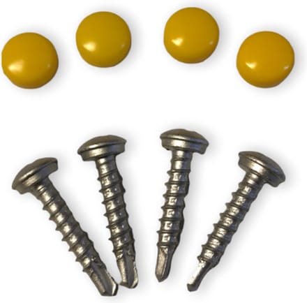 LB Tools Kentekenplaatschroeven set met gele dopjes