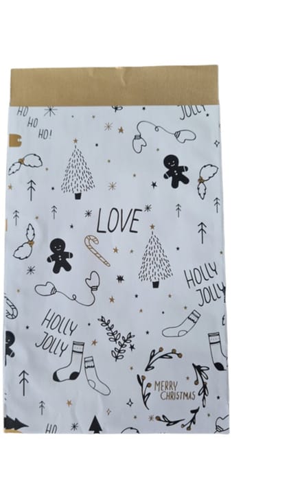 25x Cadeauzakje "ho ho ho" Kerst 12x19cm