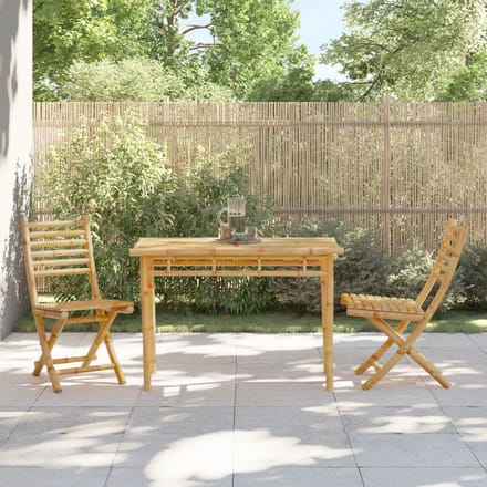 vidaXL - Tuintafel - 110x55x75 - cm - bamboe