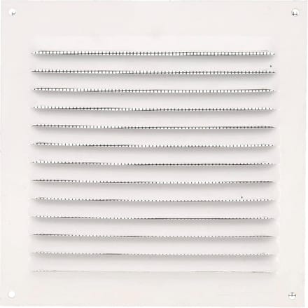 Vierkant Ventilatie Rooster van Aluminium met Muggenhor - 150x150mm - Wit