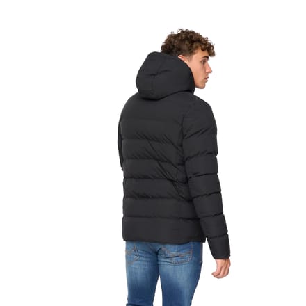 Crosshatch Heren Kampleys gewatteerd jack met reliëf (Zwart)