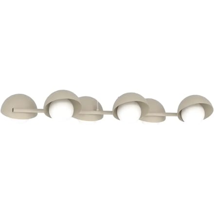 EMIBIG LIGHTING Hanglamp BOOM, beige, lengte 88 cm, 6-lamps, metaal/glas