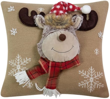 Knitted Rudolf 2 kussen beige 40x40cm
