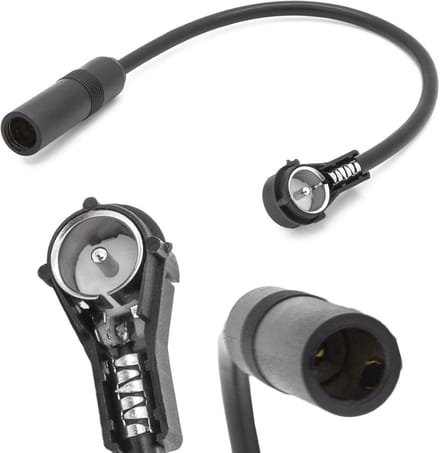 Universele Antenne Verlengkabel Auto Radio Adapter 20cm DIN Hoekstekker Bus
