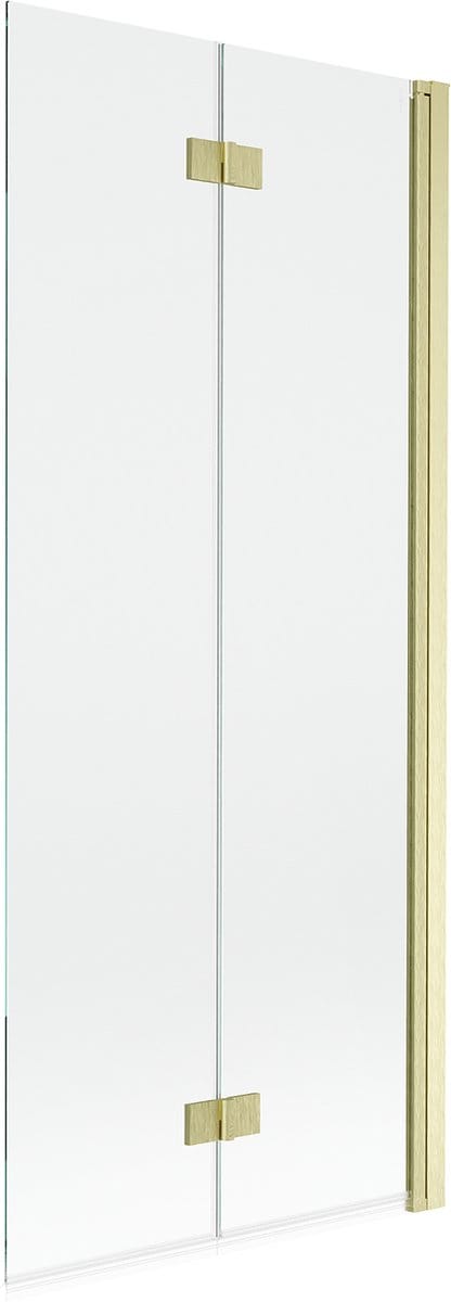Mexen Mist badscherm 2-delig rechts 80 x 150 , transparant, goud geborsteld - 8A9-080-002-55-00-P