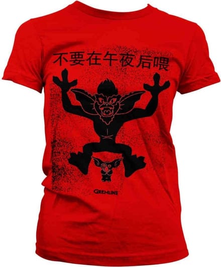 Gremlins Dames Tshirt -L- Chinese Poster Rood