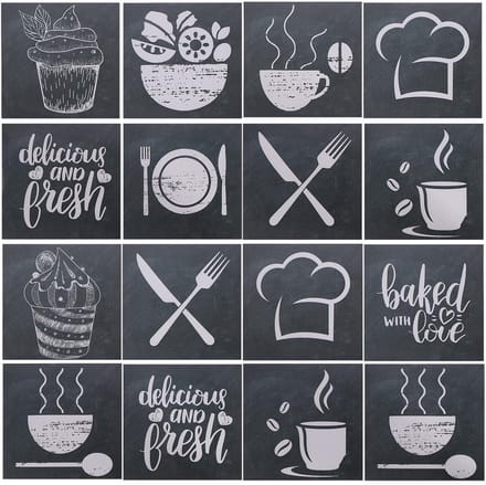 Allecto - Tegelstickers - Waterdicht - Antiek - 15 x 15 cm - Pvc