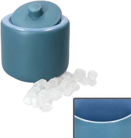 Jasper aardewerk suikerpot oceaanblauw met deksel - 414417