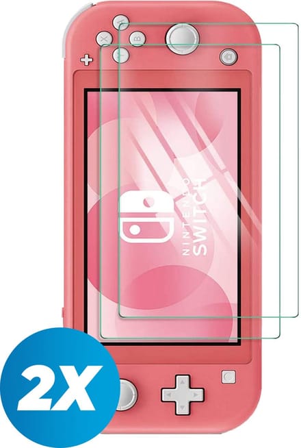 2 Stuks - Tempered Glass Screenprotector Protection Kit geschikt voor de Nintendo Switch Lite - Screen Protector Set - Dual Pack