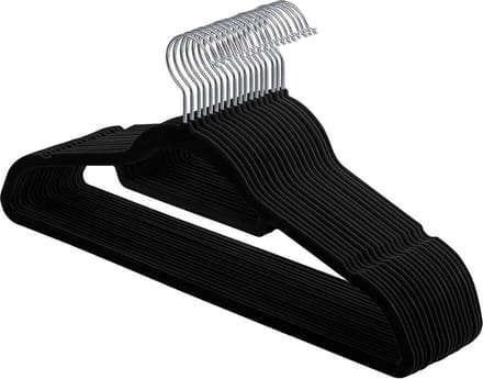 Songmics Kleerhanger Fluweel 20 Set Band Antislip Stropdas Kleine Bar 360 ° Draaibare Haak 0.6 Cm Dik