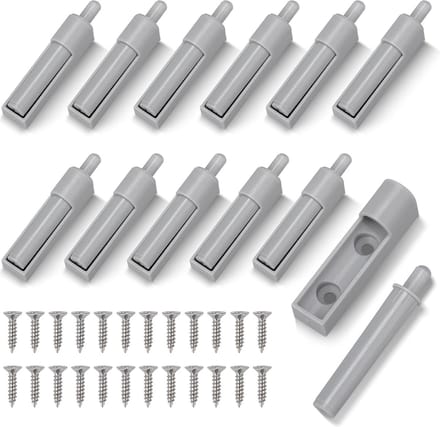 Druksnappers - 12 stuks - Deurbuffer - Deursluiter - Incl. schroeven - Softclose deurdempers - Push to open - Meubeldeurdemper - softclose inbouw