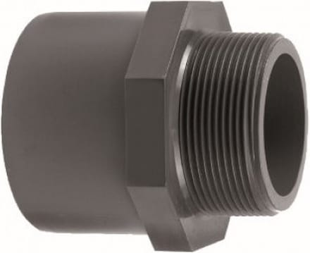 Druk PVC puntstuk - 25/32mm x 3/4 - 16 bar
