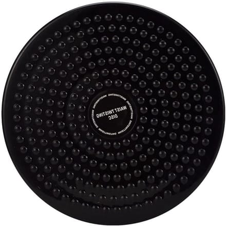 Twist Board - Taille Schijf - Balans Verbeteren - Groot Antislip Oppervlak - 24.5 cm Diameter - Zwart