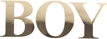 ARTYFETES - Gouden 'Boy' letterstickers 15 cm voor babyshower