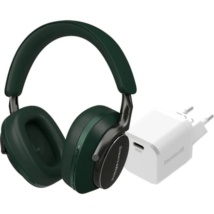 Bowers & Wilkins Px8 Groen + BlueBuilt Power Delivery Oplader met Usb C Poort 20W Wit