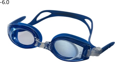 Kinderzwembril op sterkte -6.0 (blauw)