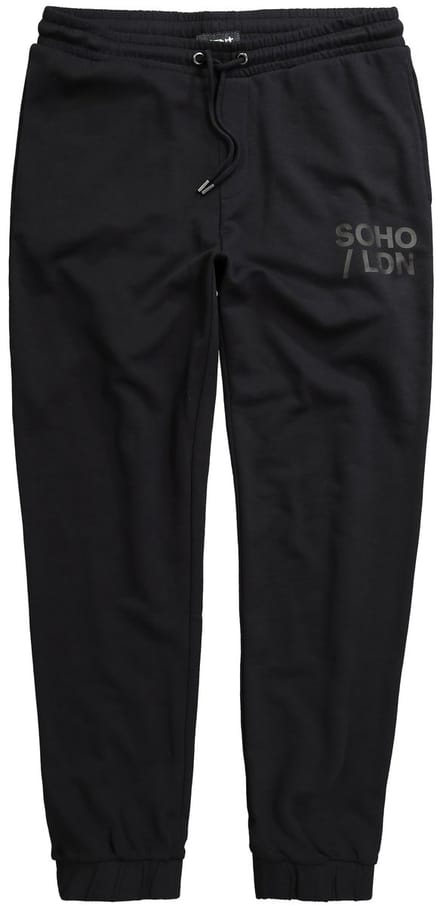 Men Plus - Heren - Sweatpants basic fit elastische tailleband - Zwart - Maat 3XL