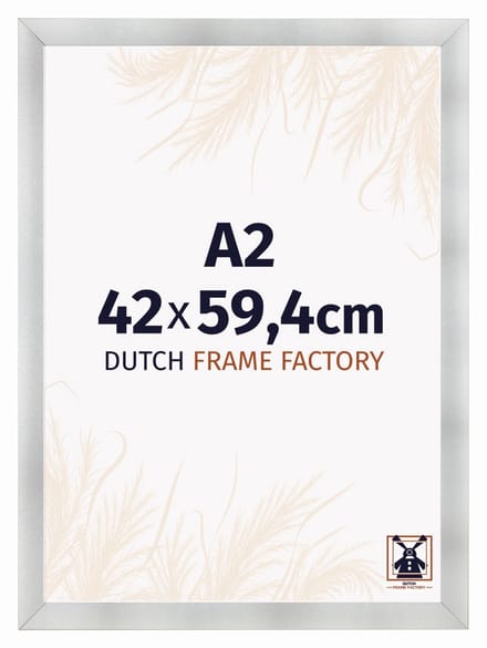 Fotolijst A2 42x59,4 cm - MDF - Aluminium Geborsteld - Praag