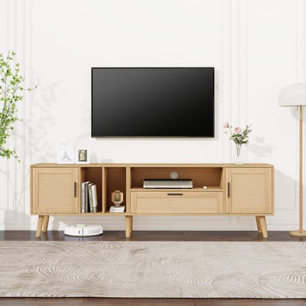 TV-meubel - 180x40x54cm - Rotan met kabelbeheer