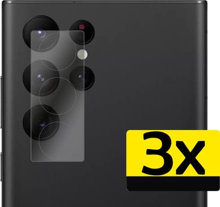 Camera Lens Protector - Geschikt voor Samsung Galaxy S22 Ultra - 3 Stuks - Camera Screenprotector - Beschermglas - Gehard Glas - Tempered Glass - Screen Protector