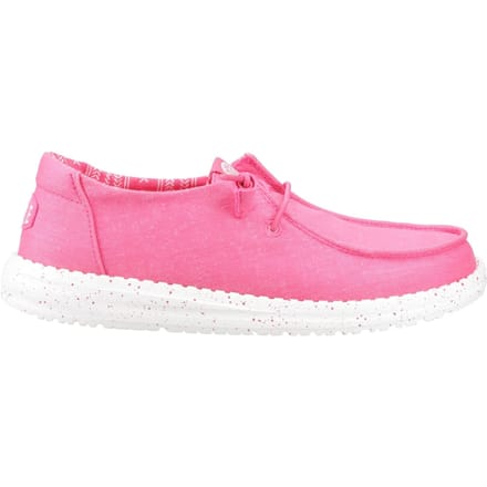 HEYDUDE Wendy Stretch Canvas Katoenen Vrouwen Fandango Roze Mocassins Schoenen