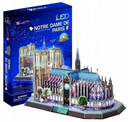 3D LED Puzzel Notre Dame Kathedraal Parijs - 149 Stukjes