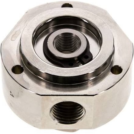 3-Weg draaidoorvoer 1/8" x 1/4" x3/8" Vernikkeld Messing PUR 0 bar (0.0psi)