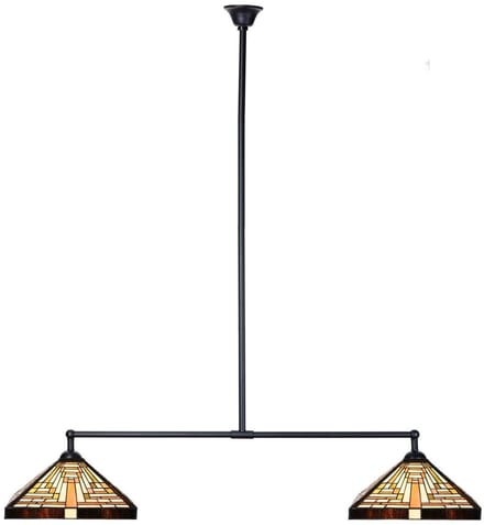 Tiffany T-lamp 2 lichts Rising Sun - Art Deco Trade