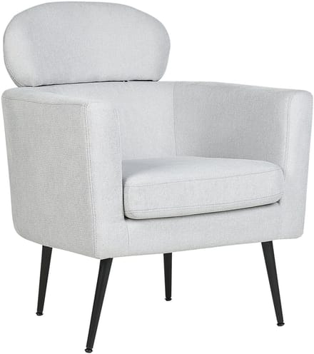 SOBY - Fauteuil - Lichtgrijs - Polyester