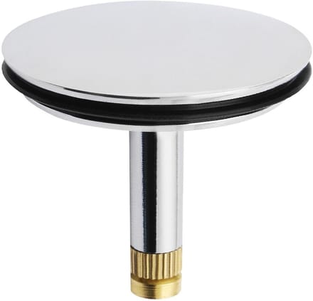 Dailygoods- Badplug Verstelbaar 43mm - Chock Plug - Afvoerplug - Verchroomd - Koper - Waterdicht - Badstop