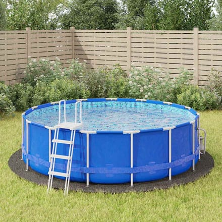 Vidaxl Tapis de Fond pour Piscine, Gris Clair, Ø428 cm, Géotextile Polyester