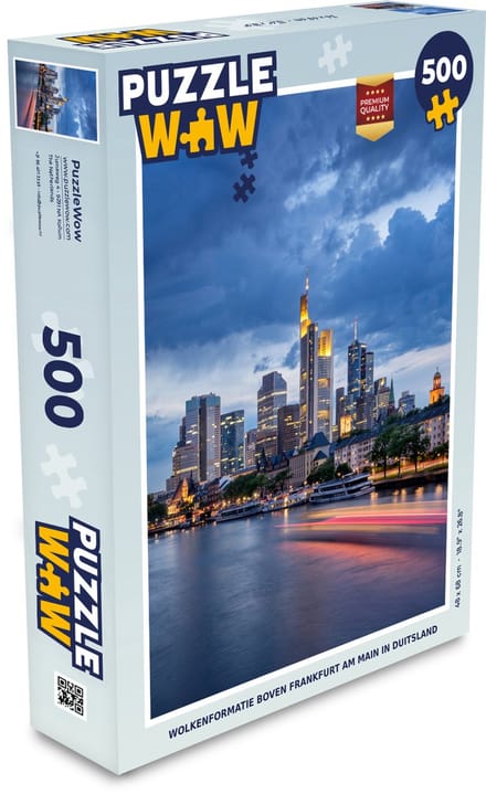 Puzzel Wolkenformatie boven Frankfurt am Main in Duitsland - Legpuzzel - Puzzel 500 stukjes
