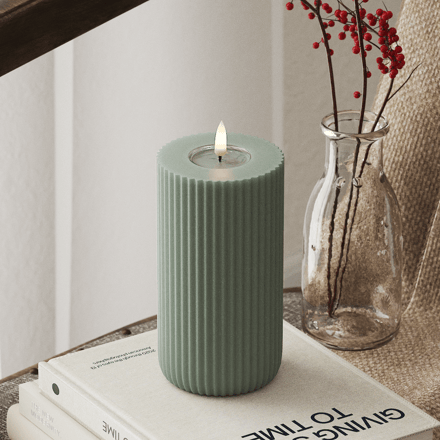 DeLuxe Homeart Kaars Groen RFR0026 7,5 x 15cm
