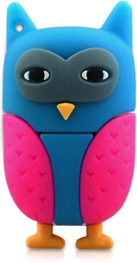 Ulticool USB-stick Uil - 8 GB - Wonen - Roze - Blauw