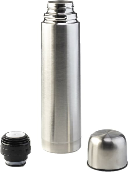 Lowenthal Thermosfles/isoleerfles - metaal - mat zilver - 750 ml - beker