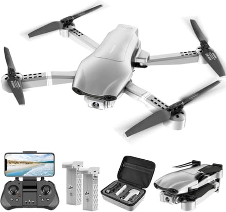 LUXWALLET Nocchi 4D Pro - 30 KM/h - 230 Gram - 5Ghz WiFI GPS Drone (500meter) - Camera - Live Video + 2 Accu + Opbergcase
