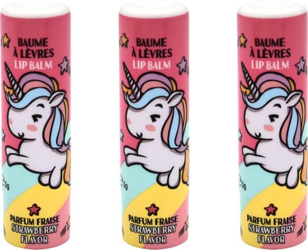 Unicorn Lippenbalsem - Set van 3 - 5gr - Vegan