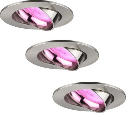 Ledvion - 3X SMART LED Inbouwspot Rio - RVS - Dimbaar