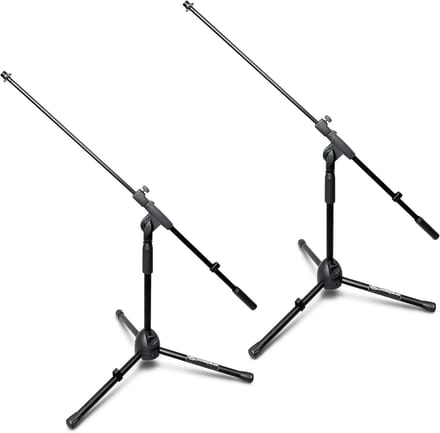 Set van 2 Lage Microfoonstandaarden met Boomarm - Professionele Studio Mic Standaard