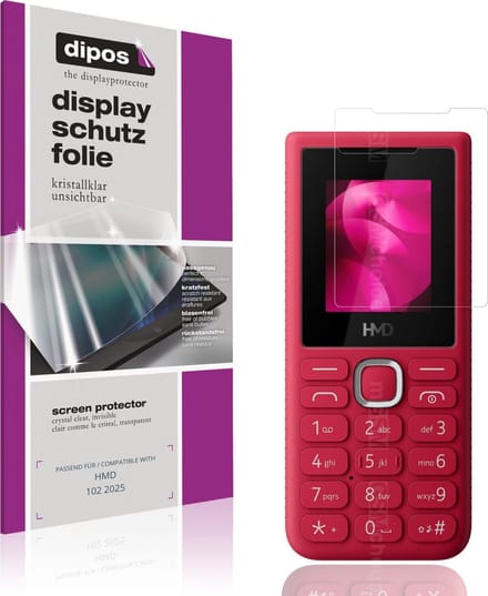 dipos – 4x Beschermfolie geschikt voor HMD 102 2025 | Krasbestendige & heldere Screenprotector Ultra-Thin