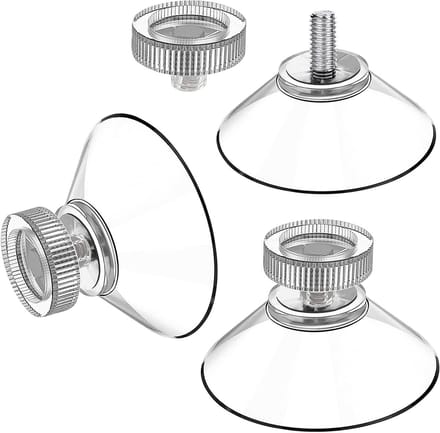 Zuignap met schroefdraad - Transparante Zuignap - 25 Stuks