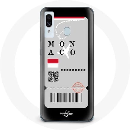 Coque pour Samsung Galaxy A20 Billet d'avion Monaco