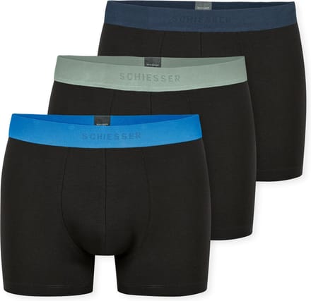 Schiesser Short Heren - 3 stuks - Organic Cotton - geweven elastische tailleband - meerkleurig - 95/5